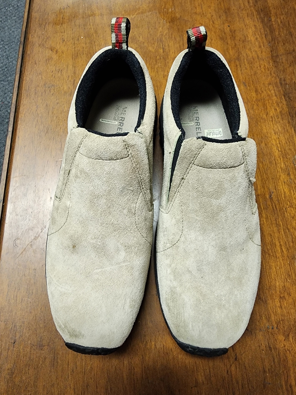 Merrell Ortholite Women's Slip-On Suede Casual Shoes in Beige Sz 9